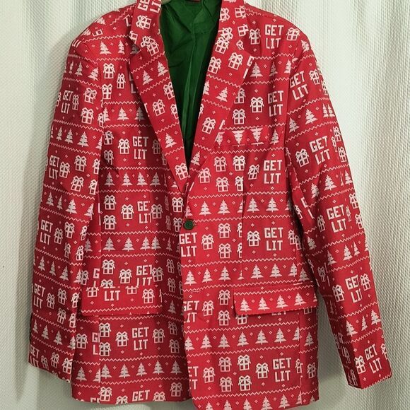 Christmas Blazer Get Lit Men's - Picture 2 of 4